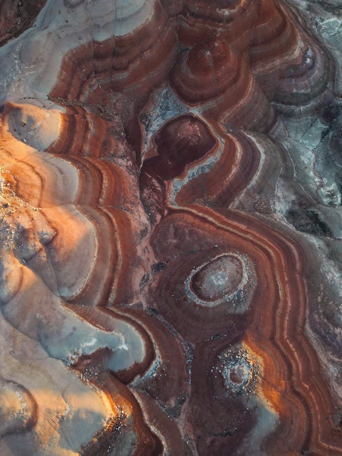 Stunning aerial view of Utah's unique eroded rock formations with vibrant colors.